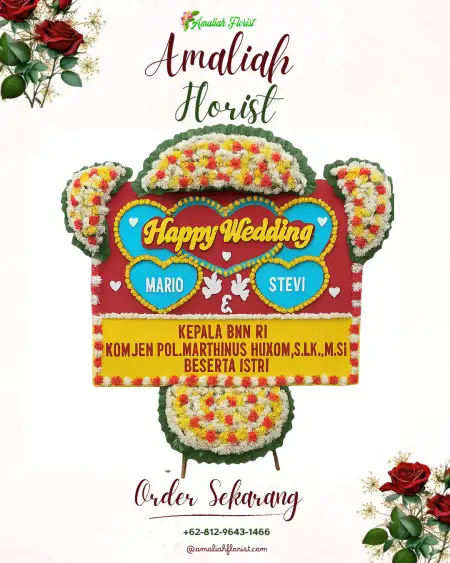Papan Bunga Pernikahan Seri Kuala Lobam